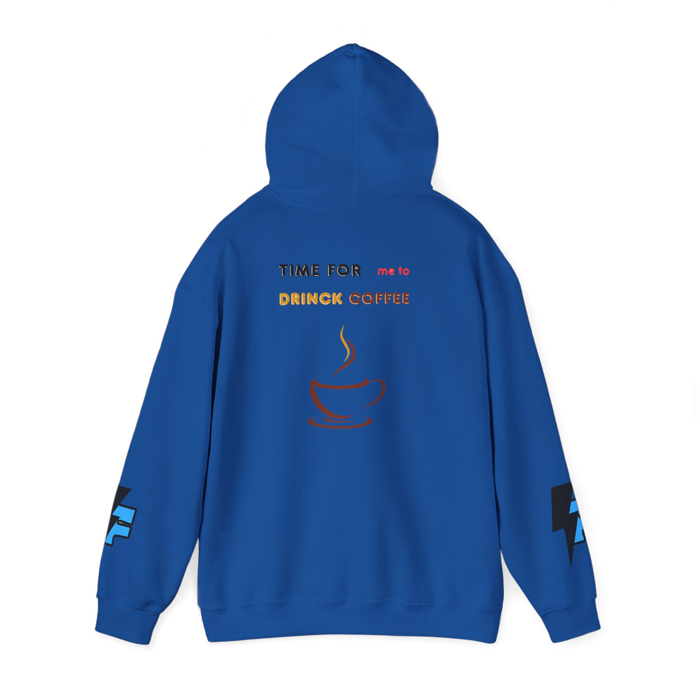 "It's Time to Drink Coffee" Printed Hoodie - Funny Line Design for Coffee Lovers, Unisex Casual T-Shirt, Coffee Lover Gift, Classic Design Coffee Inspired Stylish Clothing