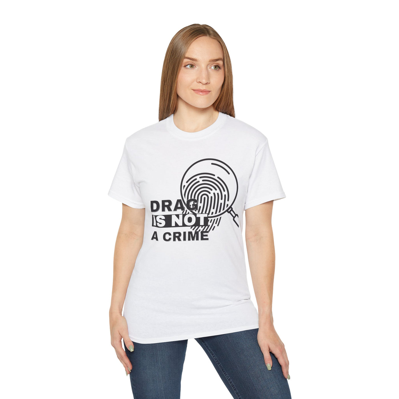 Drag Is Not a Crime - Bold Design for Pride and Equality LGBTQ+ Bold Shirt, Unisex Graphic Tee, Casual, Activist Gift