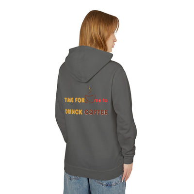 "It's Time to Drink Coffee" Printed Hoodie - Funny Line Design for Coffee Lovers, Unisex Casual Hoodie, Coffee Lover Gift, Classic Design Coffee Inspired Stylish Clothing