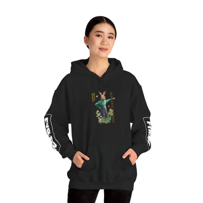 Hoodie, Untamed Rabbit – Wild & Playful Bunny Aesthetic Design Animal Tee, Unisex Cartoon Shirt, Eco-Friendly Fashion, Gift for Nature Lovers, Boho Style Wear