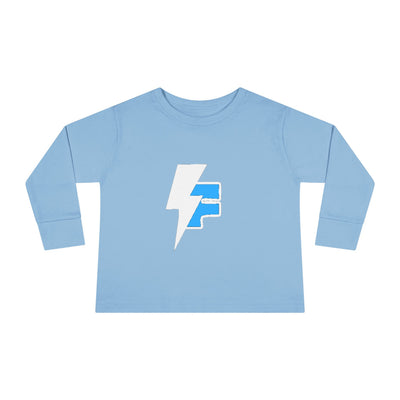 Lightning Bolt Toddler Long Sleeve Tee, Kids Graphic Top, Fun Playwear, Birthday Gift, Casual Toddler Outfit, Everyday Wear