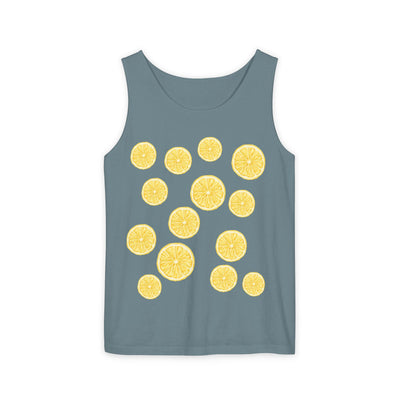 Lemon-Themed Unisex Tank Top, Summer Vibes, Beachwear, Casual Outfit, Gift for Lemon Lovers, Fruit Fashion(3)