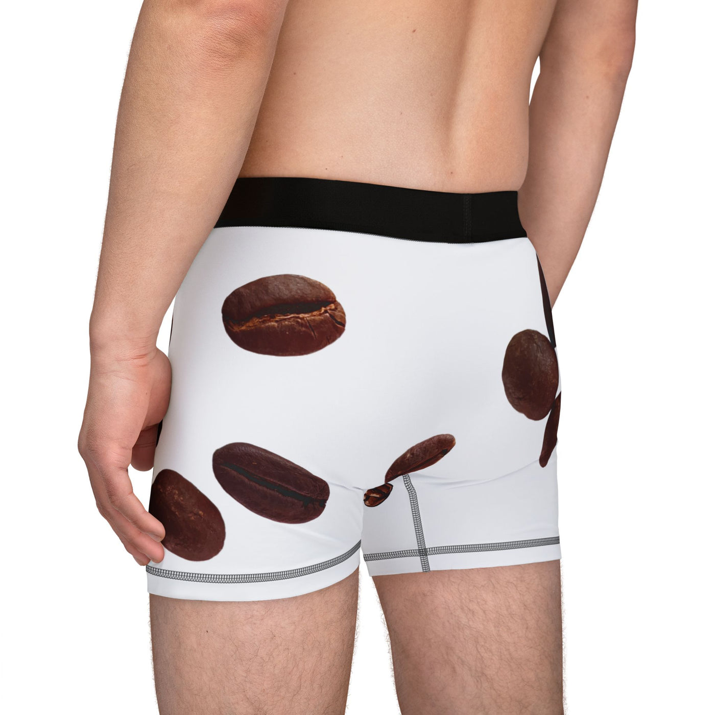 Coffee Beans Men's Boxers, Fun Underwear Gift, Coffee Lover's Apparel, Comfortable Boxer Briefs, Unique Men's Fashion, AOP Design(6)