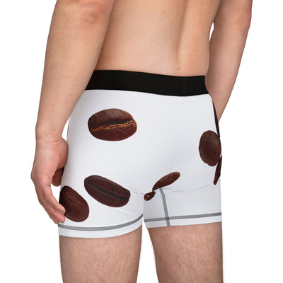 Coffee Beans Men's Boxers, Fun Underwear Gift, Coffee Lover's Apparel, Comfortable Boxer Briefs, Unique Men's Fashion, AOP Design(6)