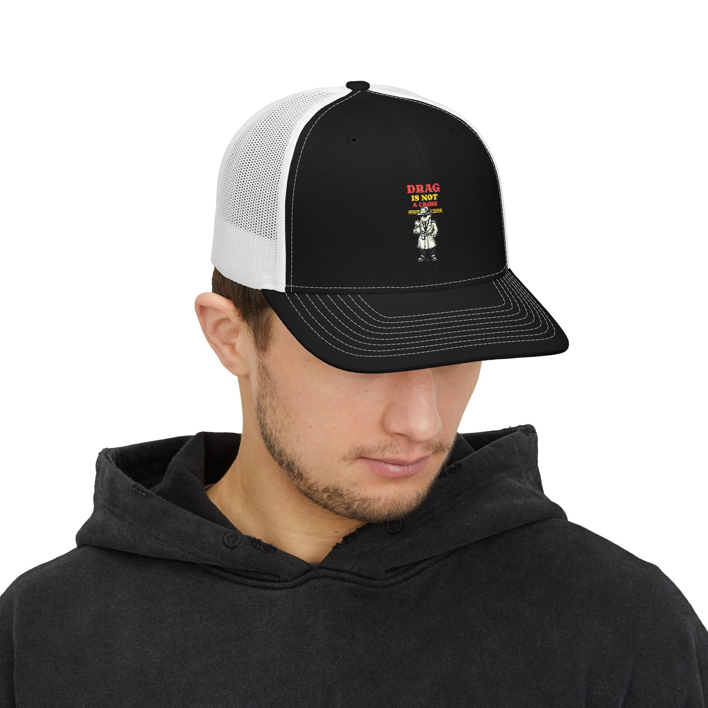 Drag Is Not a Crime - Bold Design for Pride and Equality  Bold cap, Unisex Graphic cap, Casual, Activist Gift