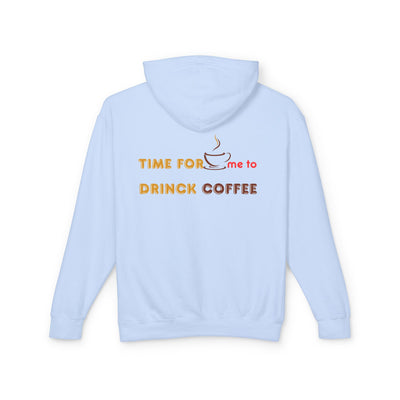 "It's Time to Drink Coffee" Printed Hoodie - Funny Line Design for Coffee Lovers, Unisex Casual Hoodie, Coffee Lover Gift, Classic Design Coffee Inspired Stylish Clothing