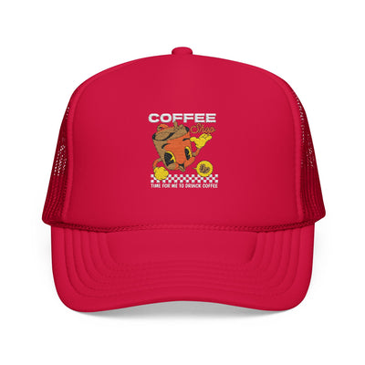 "It's Time to Drink Coffee" Printed cap - Funny Line Design for Coffee Lovers, Unisex Casual cap, Coffee Lover Gift, Classic Design Coffee Inspired Stylish Clothing