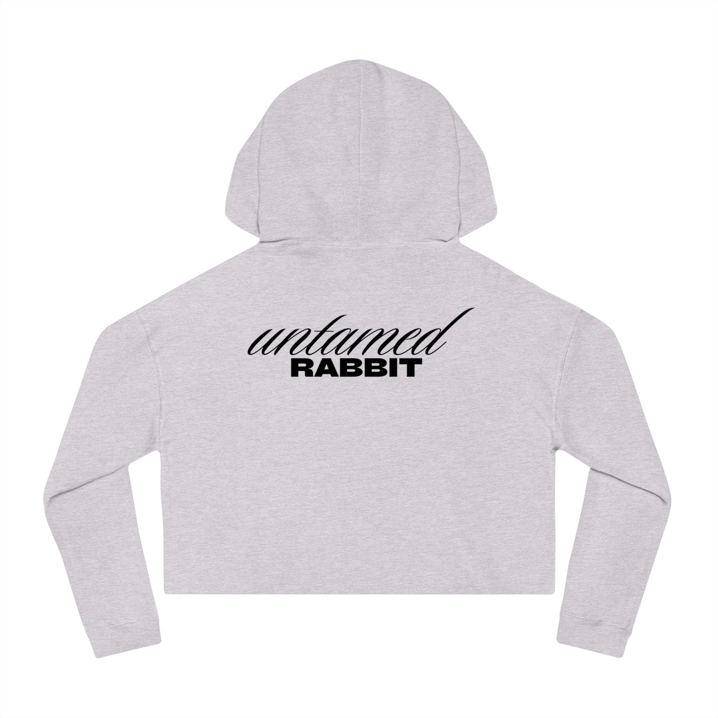 Cropped Hooded Sweatshirt with Playful Rabbit Design,Untamed Rabbit – Wild & Playful Bunny Aesthetic Design Animal Tee, Unisex Cartoon Shirt, Eco-Friendly Fashion, Gift for Nature Lovers, Boho Style Wear