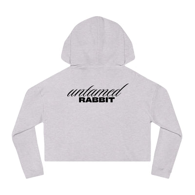 Cropped Hooded Sweatshirt with Playful Rabbit Design,Untamed Rabbit – Wild & Playful Bunny Aesthetic Design Animal Tee, Unisex Cartoon Shirt, Eco-Friendly Fashion, Gift for Nature Lovers, Boho Style Wear