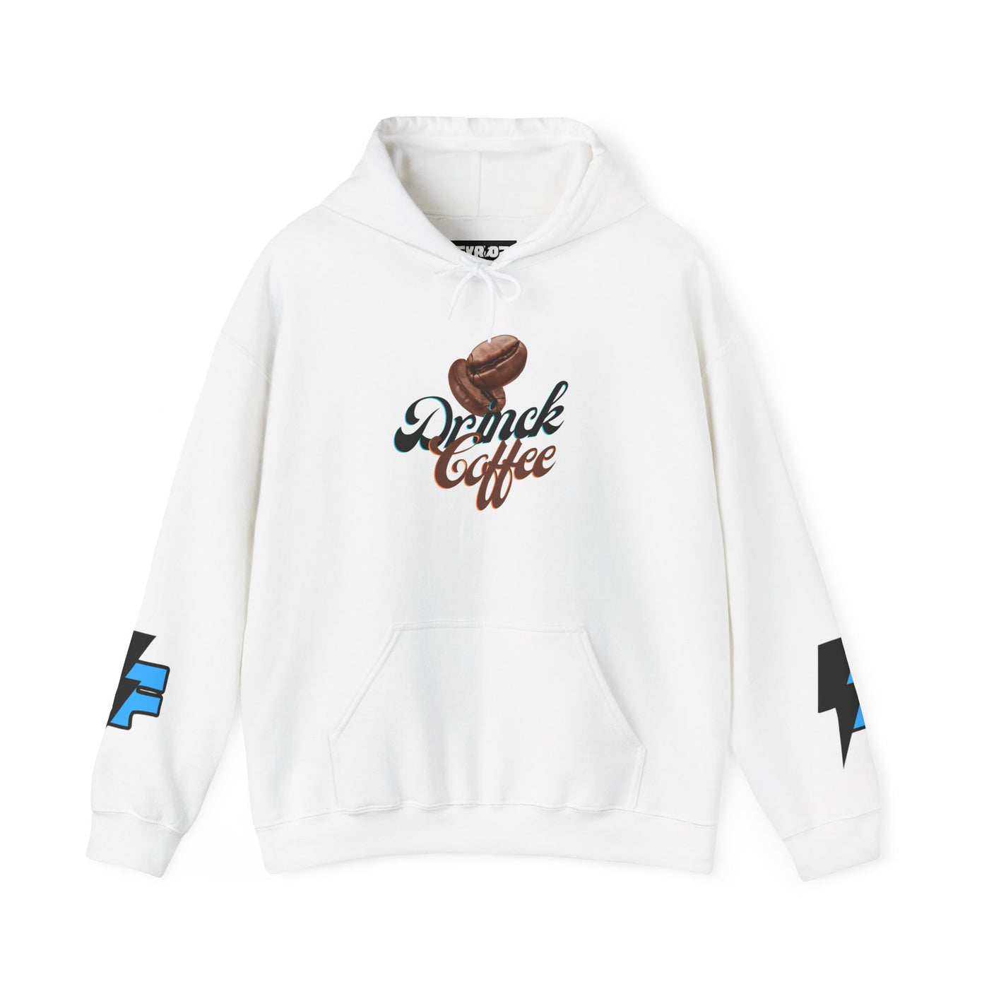 "It's Time to Drink Coffee" Printed Hoodie - Funny Line Design for Coffee Lovers, Unisex Casual T-Shirt, Coffee Lover Gift, Classic Design Coffee Inspired Stylish Clothing