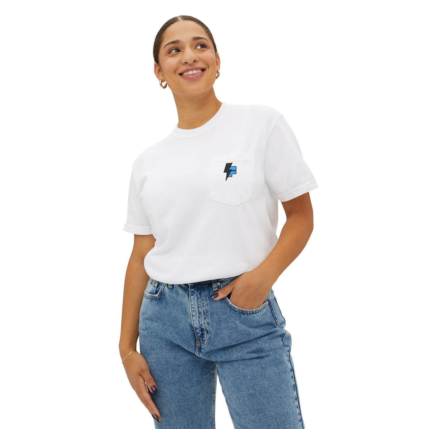 Dynamic Unisex Moisture Wicking Fyroz Bolt Tee – Bold Streetwear Lightning Logo Design, Fitness Shirt, Activewear, Graphic Tee, Sports Apparel, Gift for Athletes