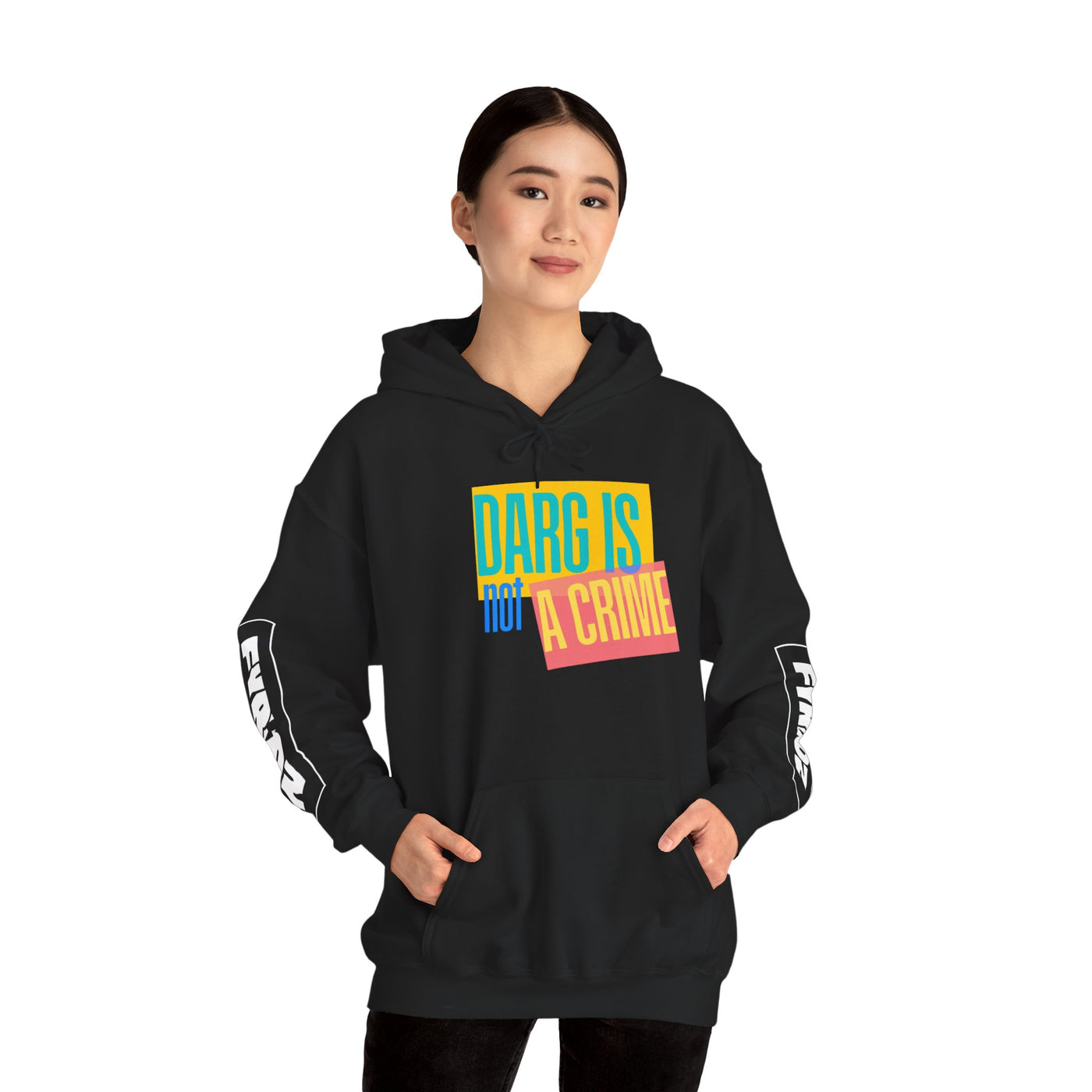 Drag Is Not a Crime - Bold Design for Pride and Equality LGBTQ+ Bold Hoodie, Unisex Graphic Tee, Casual, Activist Gift