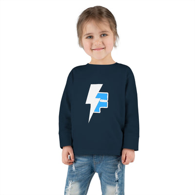 Lightning Bolt Toddler Long Sleeve Tee, Kids Graphic Top, Fun Playwear, Birthday Gift, Casual Toddler Outfit, Everyday Wear