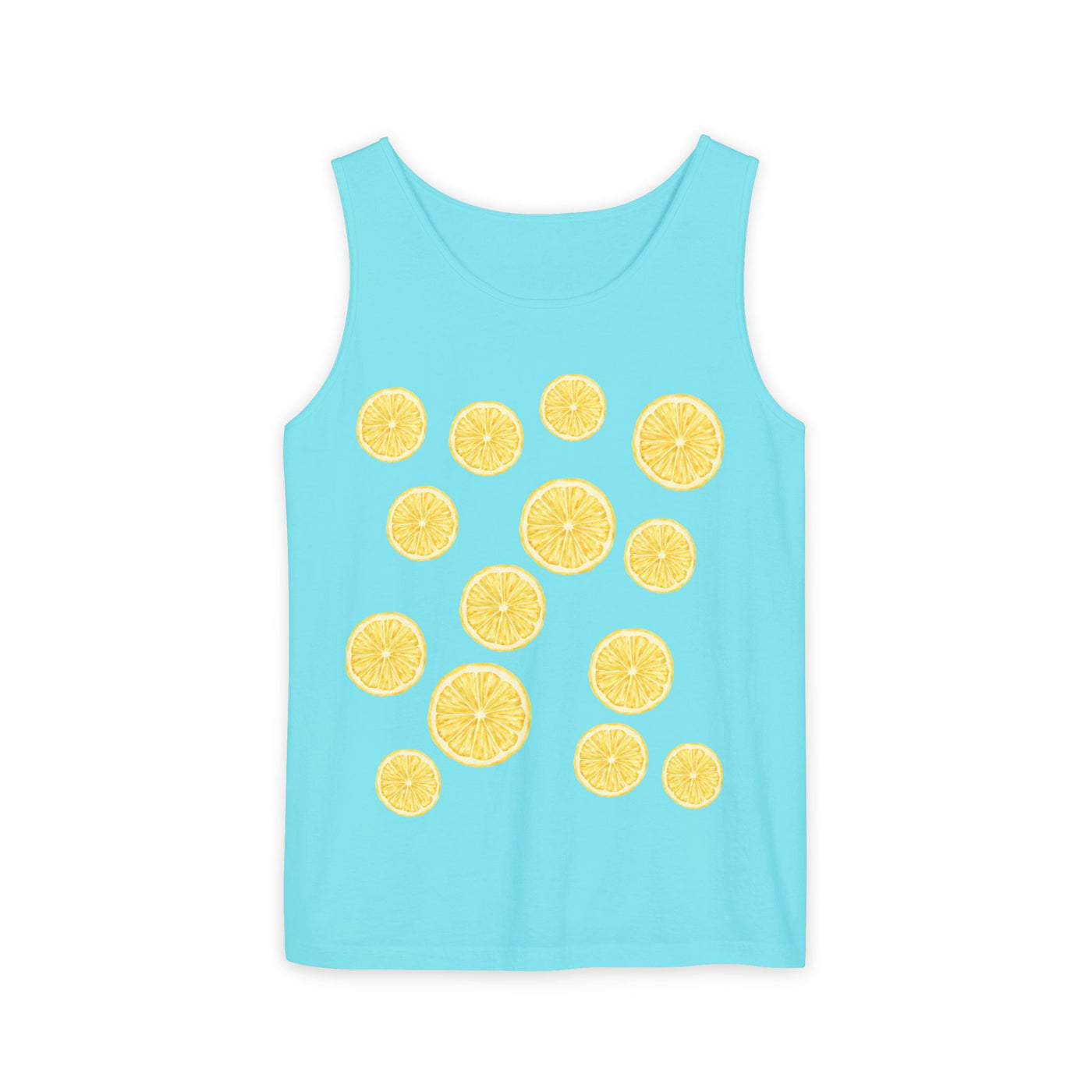 Lemon-Themed Unisex Tank Top, Summer Vibes, Beachwear, Casual Outfit, Gift for Lemon Lovers, Fruit Fashion(3)