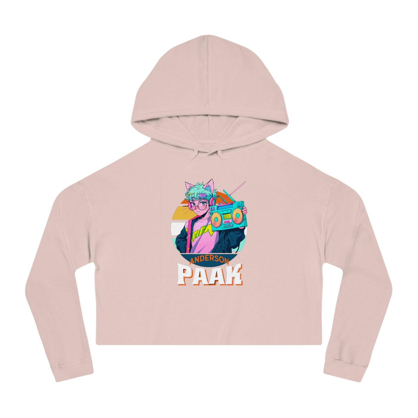 Music-Inspired Cropped Hoodie for Anderson .Paak Inspired Design – Funky Soul & Groove ArtFans, Casual Wear, Music Festival Outfit, Gift for Musicians, Punk Rock Style Hoodie