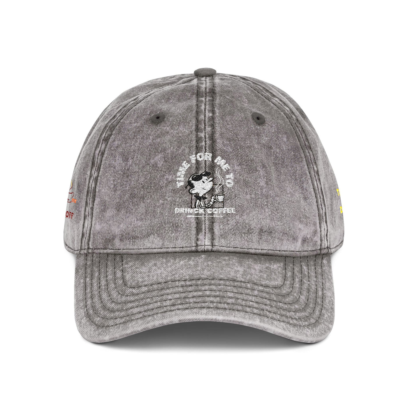 "It's Time to Drink Coffee" Printed cap - Funny Line Design for Coffee Lovers, Unisex Casual cap, Coffee Lover Gift, Classic Design Coffee Inspired Stylish Clothing