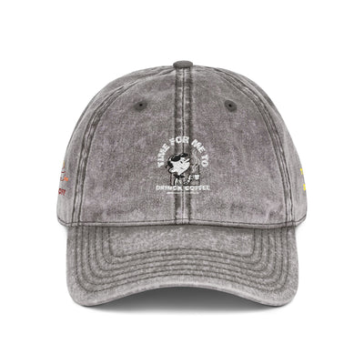 "It's Time to Drink Coffee" Printed cap - Funny Line Design for Coffee Lovers, Unisex Casual cap, Coffee Lover Gift, Classic Design Coffee Inspired Stylish Clothing