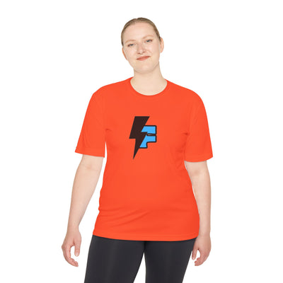 Dynamic Unisex Moisture Wicking Fyroz Bolt Tee – Bold Streetwear Lightning Logo Design, Fitness Shirt, Activewear, Graphic Tee, Sports Apparel, Gift for Athletes
