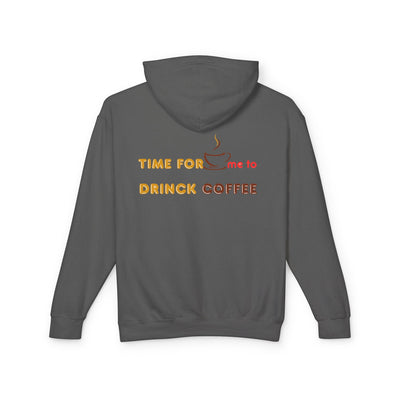 "It's Time to Drink Coffee" Printed Hoodie - Funny Line Design for Coffee Lovers, Unisex Casual Hoodie, Coffee Lover Gift, Classic Design Coffee Inspired Stylish Clothing