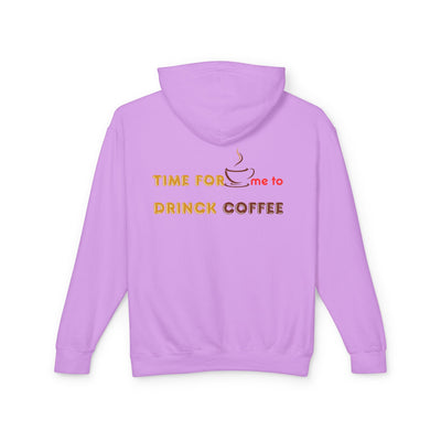 "It's Time to Drink Coffee" Printed Hoodie - Funny Line Design for Coffee Lovers, Unisex Casual Hoodie, Coffee Lover Gift, Classic Design Coffee Inspired Stylish Clothing