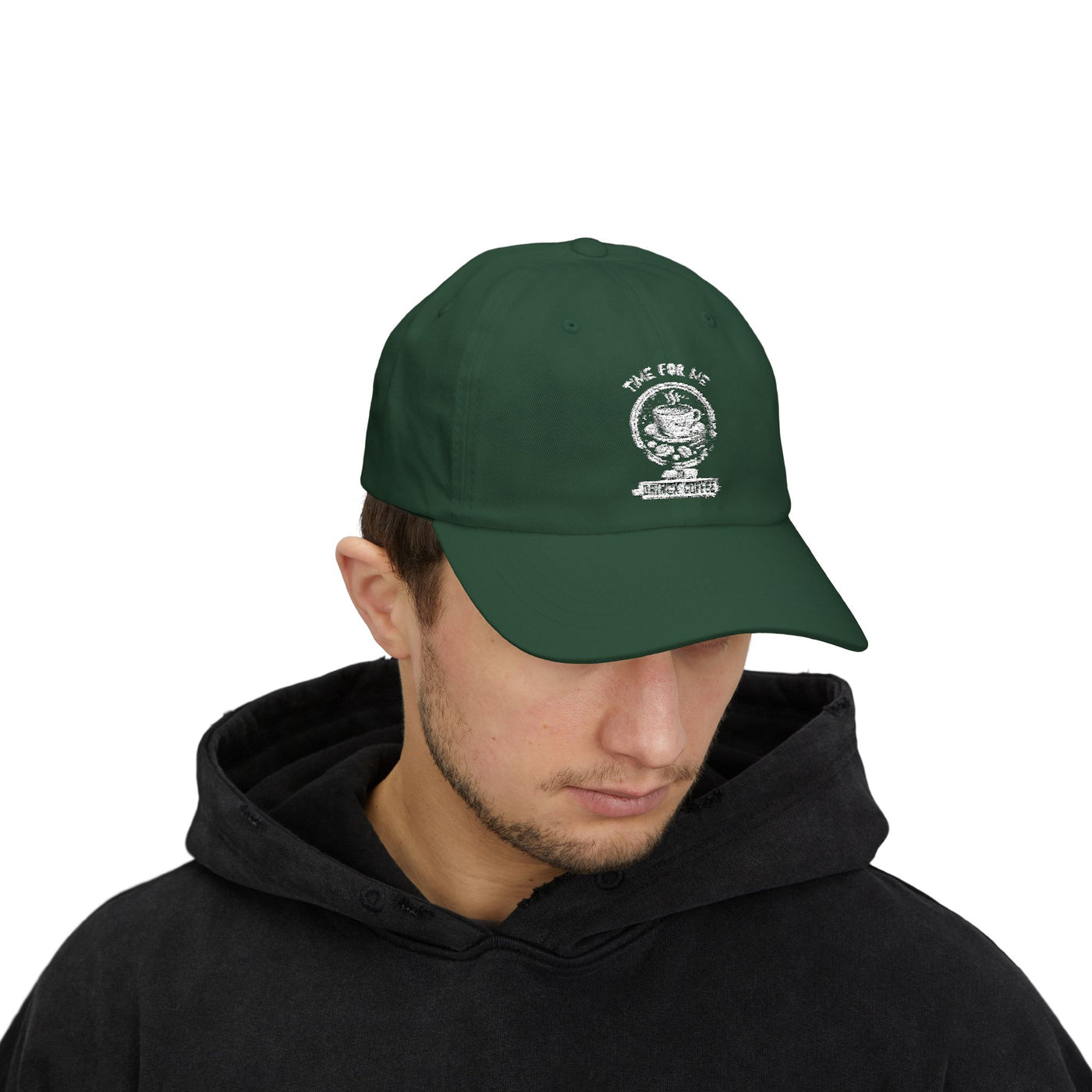 "It's Time to Drink Coffee" Printed cap - Funny Line Design for Coffee Lovers, Unisex Casual cap, Coffee Lover Gift, Classic Design Coffee Inspired Stylish Clothing