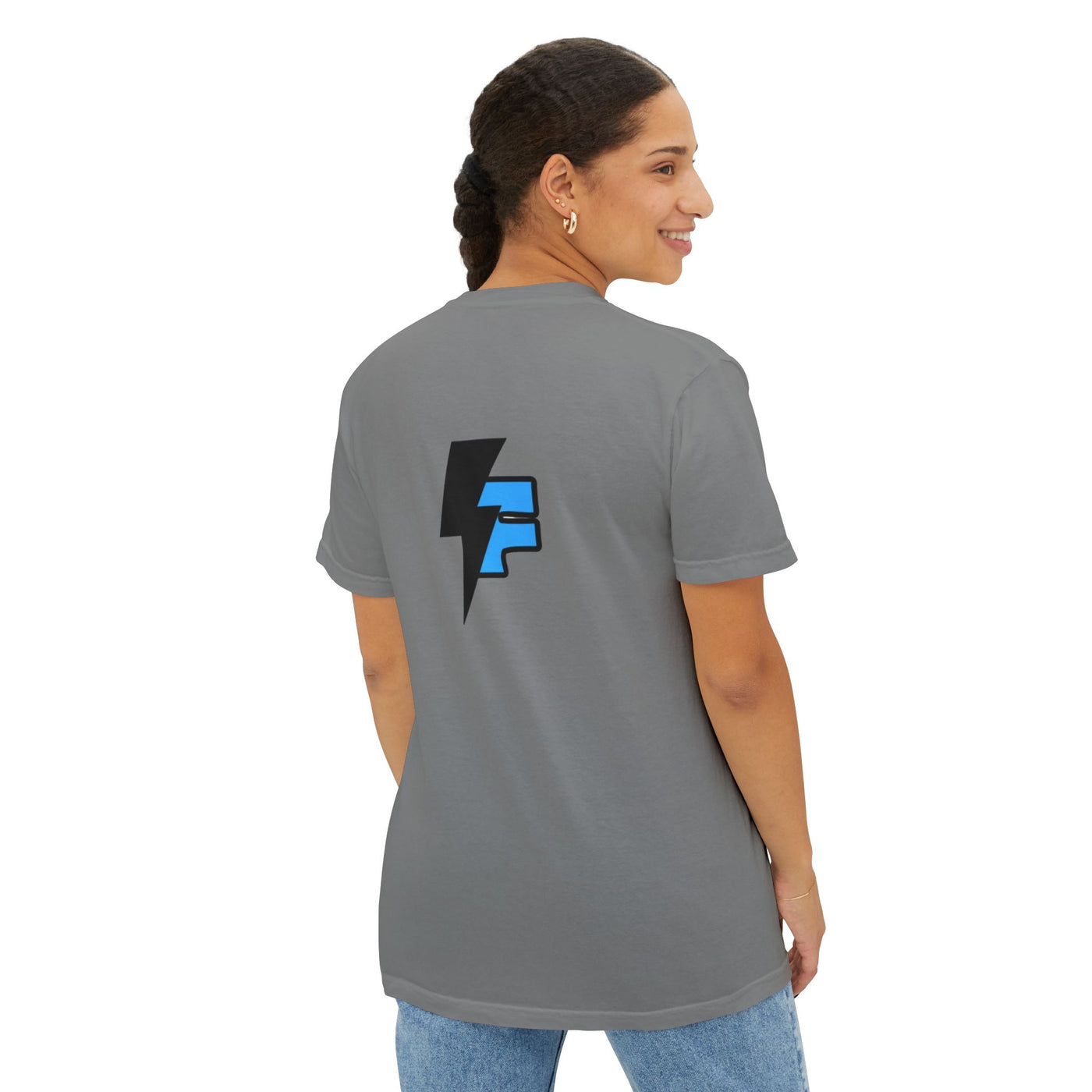 Dynamic Unisex Moisture Wicking Fyroz Bolt Tee – Bold Streetwear Lightning Logo Design, Fitness Shirt, Activewear, Graphic Tee, Sports Apparel, Gift for Athletes