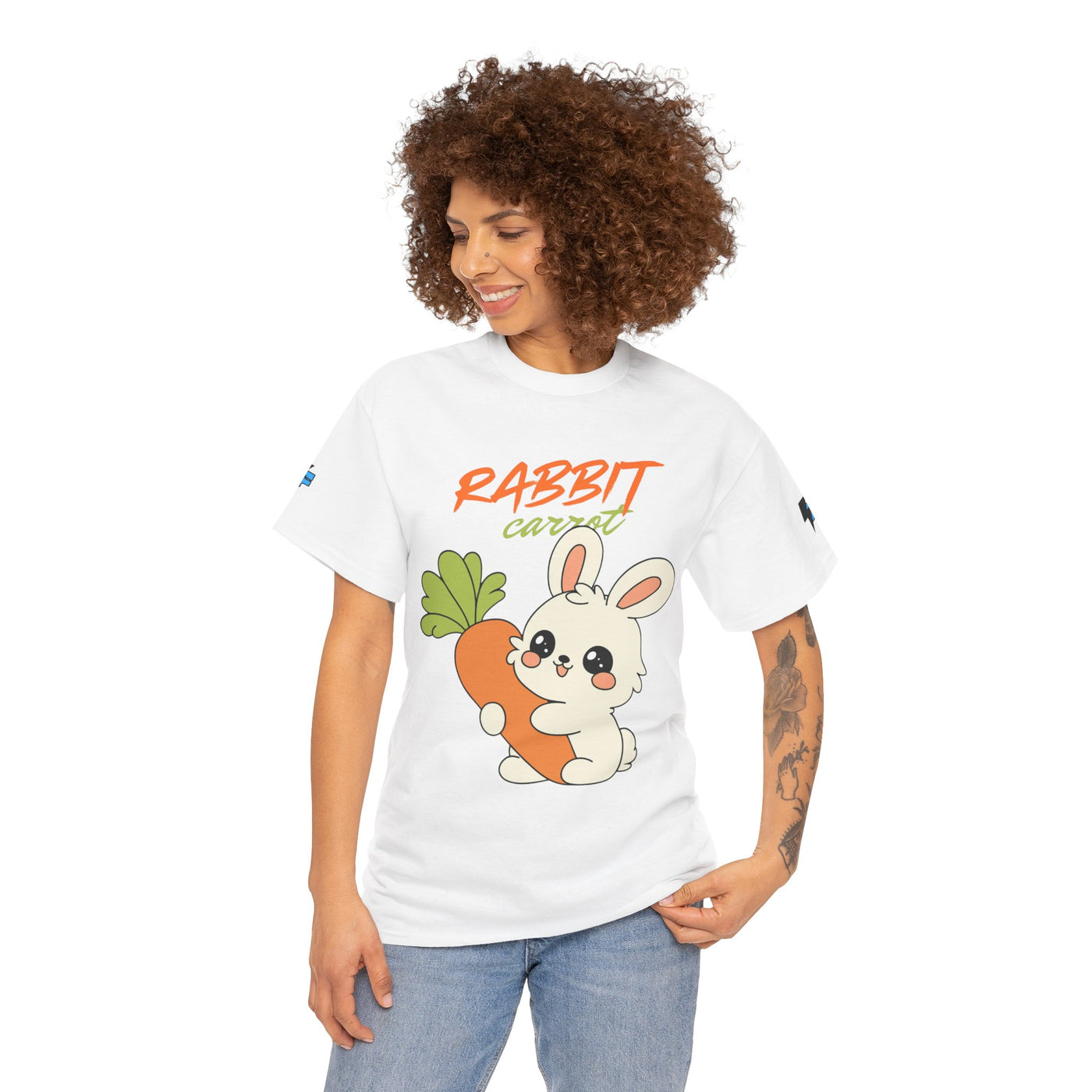 T-Shirt, Untamed Rabbit – Wild & Playful Bunny Aesthetic Design Animal Tee, Unisex Cartoon Shirt, Eco-Friendly Fashion, Gift for Nature Lovers, Boho Style Wear