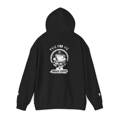 "It's Time to Drink Coffee" Printed Hoodie - Funny Line Design for Coffee Lovers, Unisex Casual Hoodie, Coffee Lover Gift, Classic Design Coffee Inspired Stylish Clothing