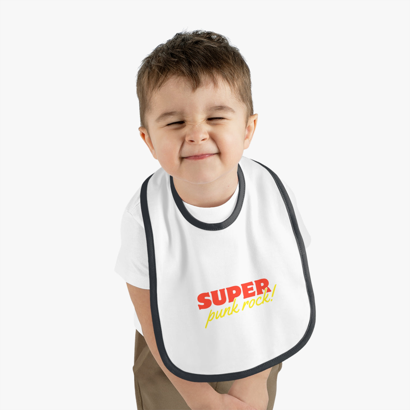 Cool Punk Rock Baby Bib - Adorable Jersey Bib for Trendy Infants, Perfect Gift for New Parents, Baby Shower, and Rock Music Fans