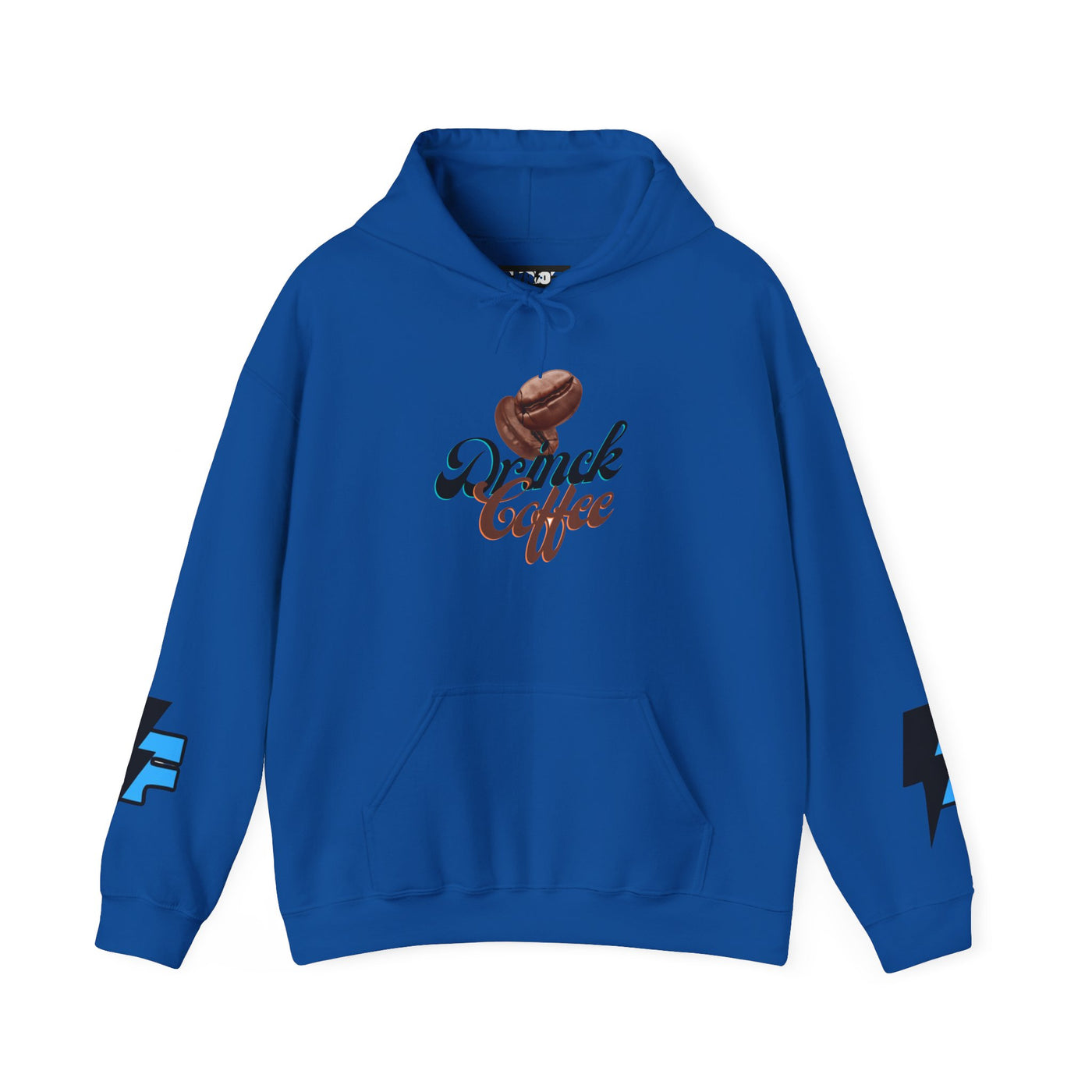"It's Time to Drink Coffee" Printed Hoodie - Funny Line Design for Coffee Lovers, Unisex Casual T-Shirt, Coffee Lover Gift, Classic Design Coffee Inspired Stylish Clothing