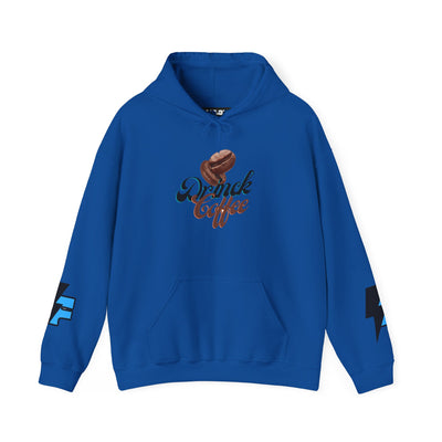 "It's Time to Drink Coffee" Printed Hoodie - Funny Line Design for Coffee Lovers, Unisex Casual T-Shirt, Coffee Lover Gift, Classic Design Coffee Inspired Stylish Clothing