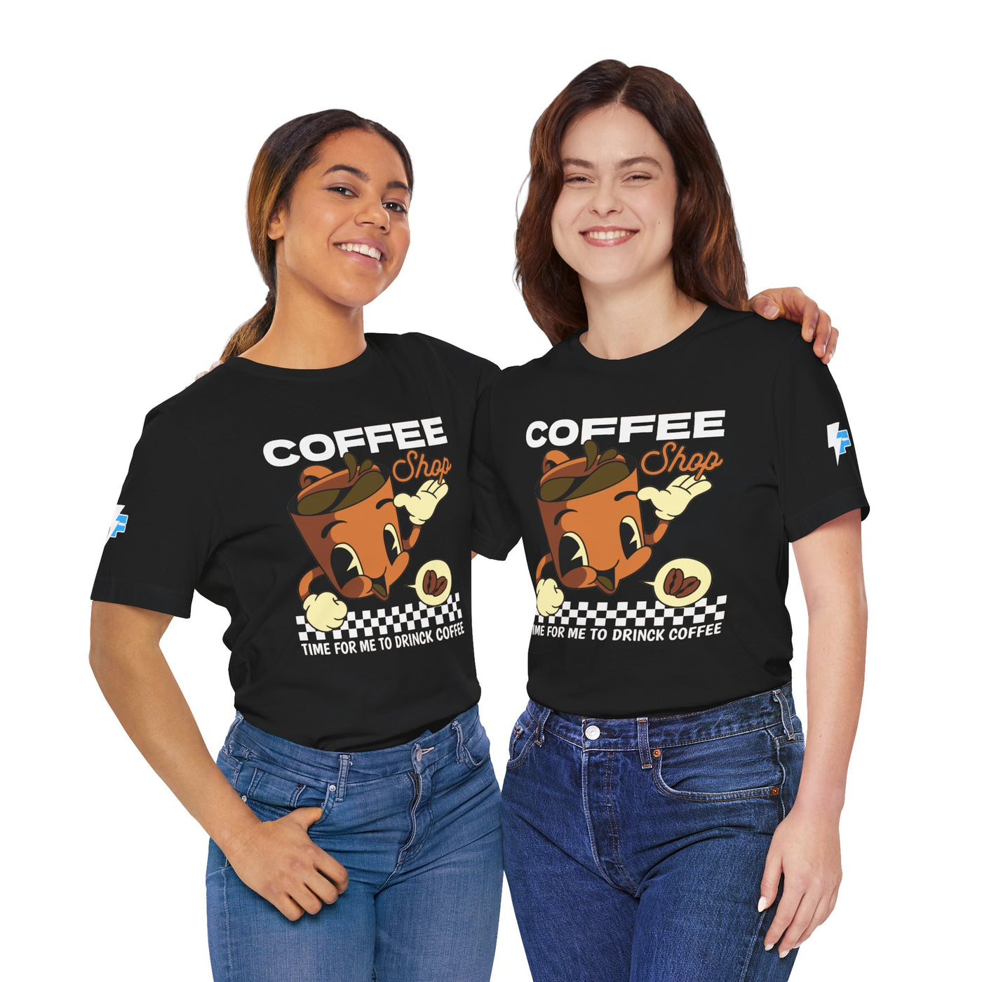 "It's Time to Drink Coffee" Printed T-Shirt - Funny Line Design for Coffee Lovers, Unisex Casual T-Shirt, Coffee Lover Gift, Classic Design Coffee Inspired Stylish Clothing