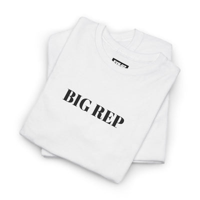 Unisex Heavy Cotton Tee - Big Rep Statement Tee, Casual Wear, Gift for Him/Her, Streetwear, Everyday Comfort
