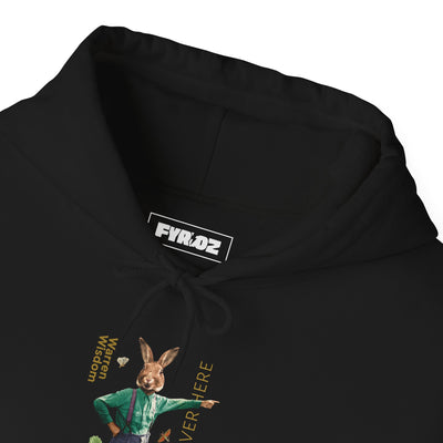 Hoodie, Untamed Rabbit – Wild & Playful Bunny Aesthetic Design Animal Tee, Unisex Cartoon Shirt, Eco-Friendly Fashion, Gift for Nature Lovers, Boho Style Wear
