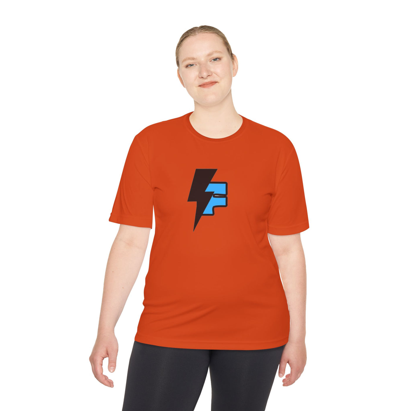 Dynamic Unisex Moisture Wicking Fyroz Bolt Tee – Bold Streetwear Lightning Logo Design, Fitness Shirt, Activewear, Graphic Tee, Sports Apparel, Gift for Athletes