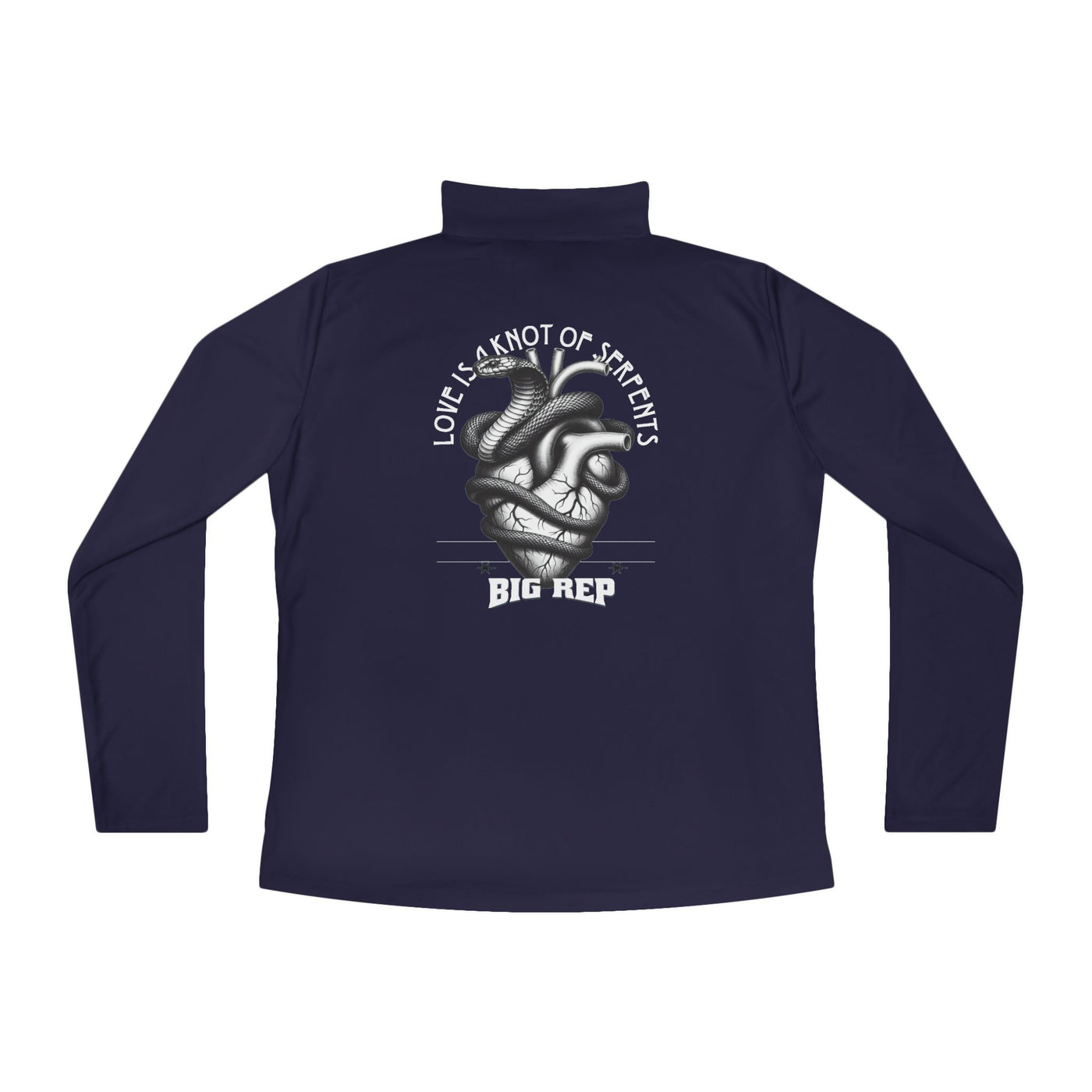 Stylish Ladies Quarter-Zip Pullover for Comfort & Style, Fitness Apparel, Casual Wear, Unique Gift, Stylish Outerwear, Perfect for All Big Rep – Bold Gym & Fitness Motivation Design (3)