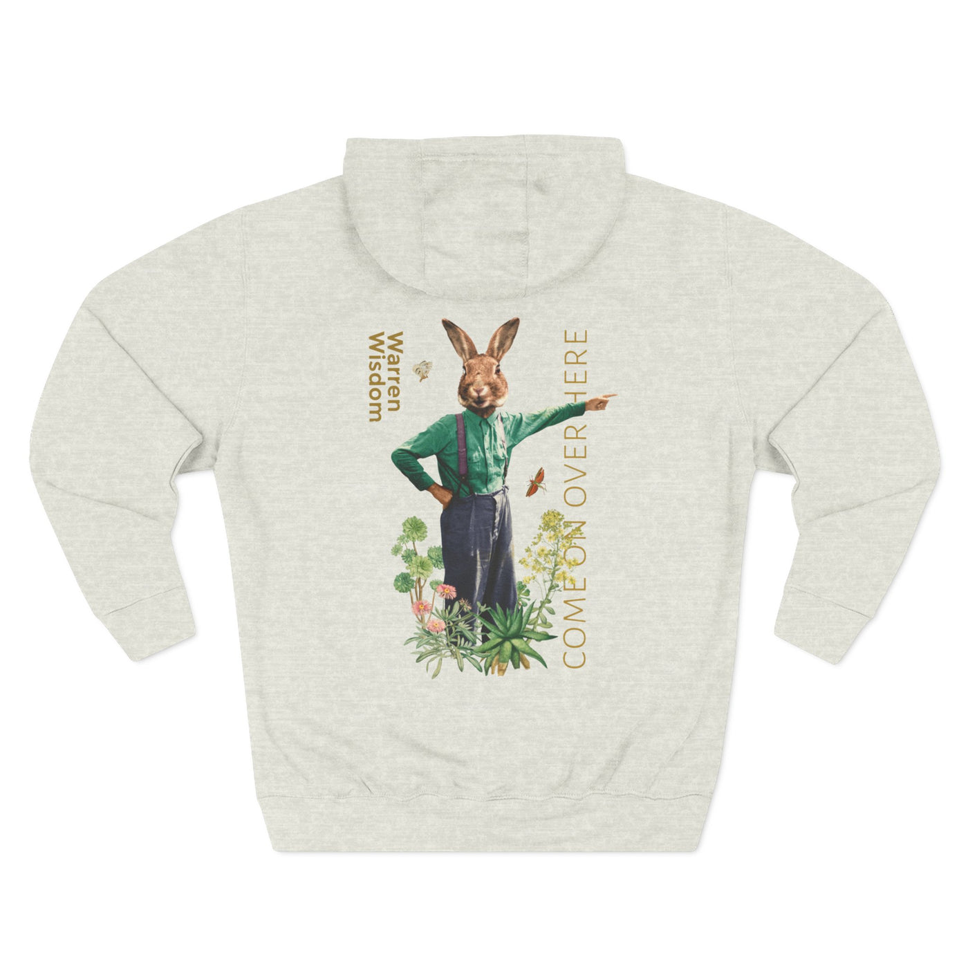 Hoodie, Untamed Rabbit – Wild & Playful Bunny Aesthetic Design Animal Tee, Unisex Cartoon Shirt, Eco-Friendly Fashion, Gift for Nature Lovers, Boho Style Wear