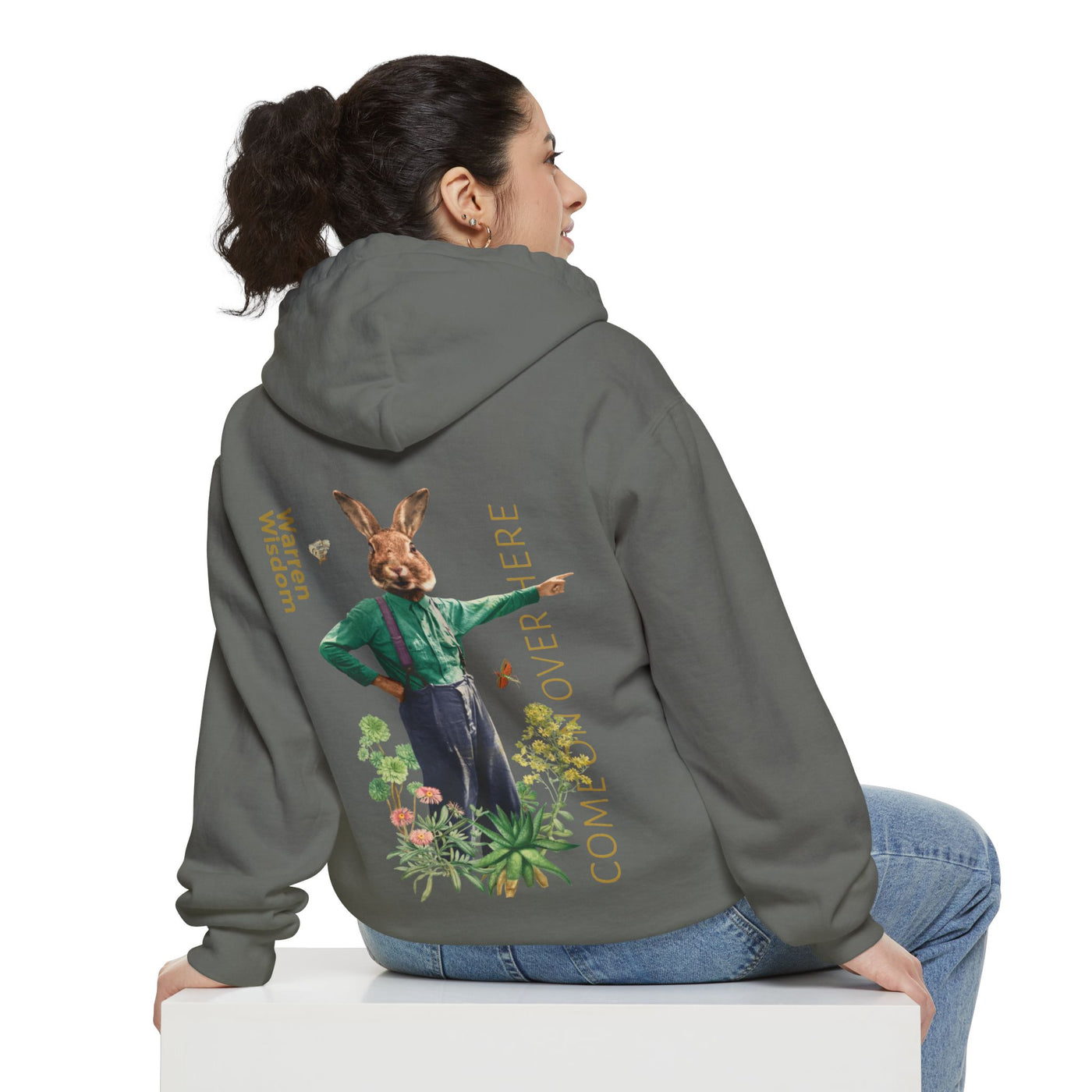 Trendy Hoodie for All- Hoodie, Untamed Rabbit – Wild & Playful Bunny Aesthetic Design Animal Tee, Unisex Cartoon Shirt, Eco-Friendly Fashion, Gift for Nature Lovers, Boho Style Wear