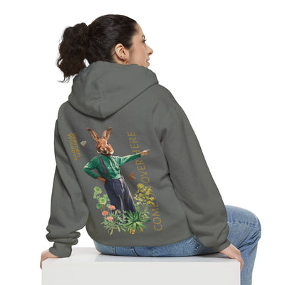 Trendy Hoodie for All- Hoodie, Untamed Rabbit – Wild & Playful Bunny Aesthetic Design Animal Tee, Unisex Cartoon Shirt, Eco-Friendly Fashion, Gift for Nature Lovers, Boho Style Wear