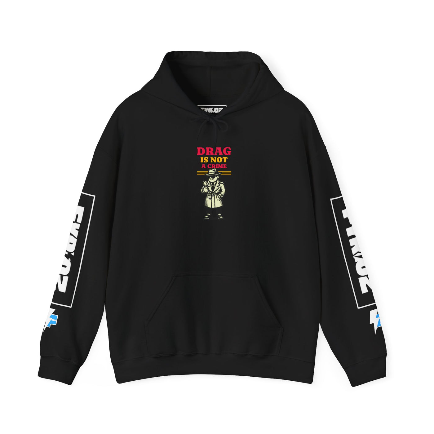 Drag Is Not a Crime - Bold Design for Pride and Equality  Bold Hoodie, Unisex Graphic Hoodie, Casual, Activist Gift