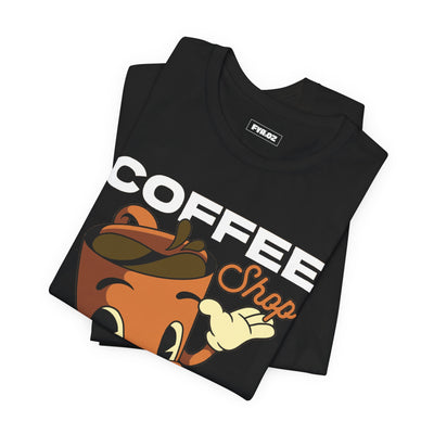 "It's Time to Drink Coffee" Printed T-Shirt - Funny Line Design for Coffee Lovers, Unisex Casual T-Shirt, Coffee Lover Gift, Classic Design Coffee Inspired Stylish Clothing