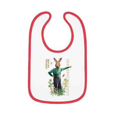 Whimsical Bunny Baby Bib, Cute Infant Feeding Bib, Easter Gift for Baby, Unique Baby Shower Bib, Fun Baby Accessories