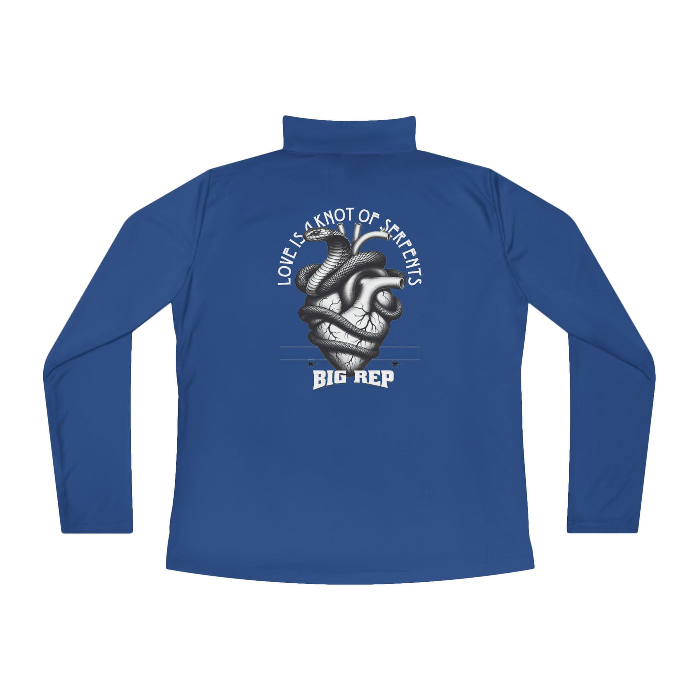 Stylish Ladies Quarter-Zip Pullover for Comfort & Style, Fitness Apparel, Casual Wear, Unique Gift, Stylish Outerwear, Perfect for All Big Rep – Bold Gym & Fitness Motivation Design (3)