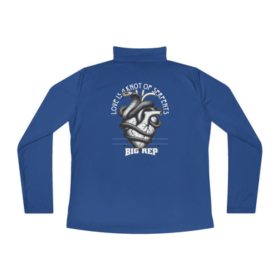 Stylish Ladies Quarter-Zip Pullover for Comfort & Style, Fitness Apparel, Casual Wear, Unique Gift, Stylish Outerwear, Perfect for All Big Rep – Bold Gym & Fitness Motivation Design (3)