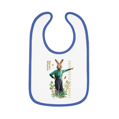 Whimsical Bunny Baby Bib, Cute Infant Feeding Bib, Easter Gift for Baby, Unique Baby Shower Bib, Fun Baby Accessories
