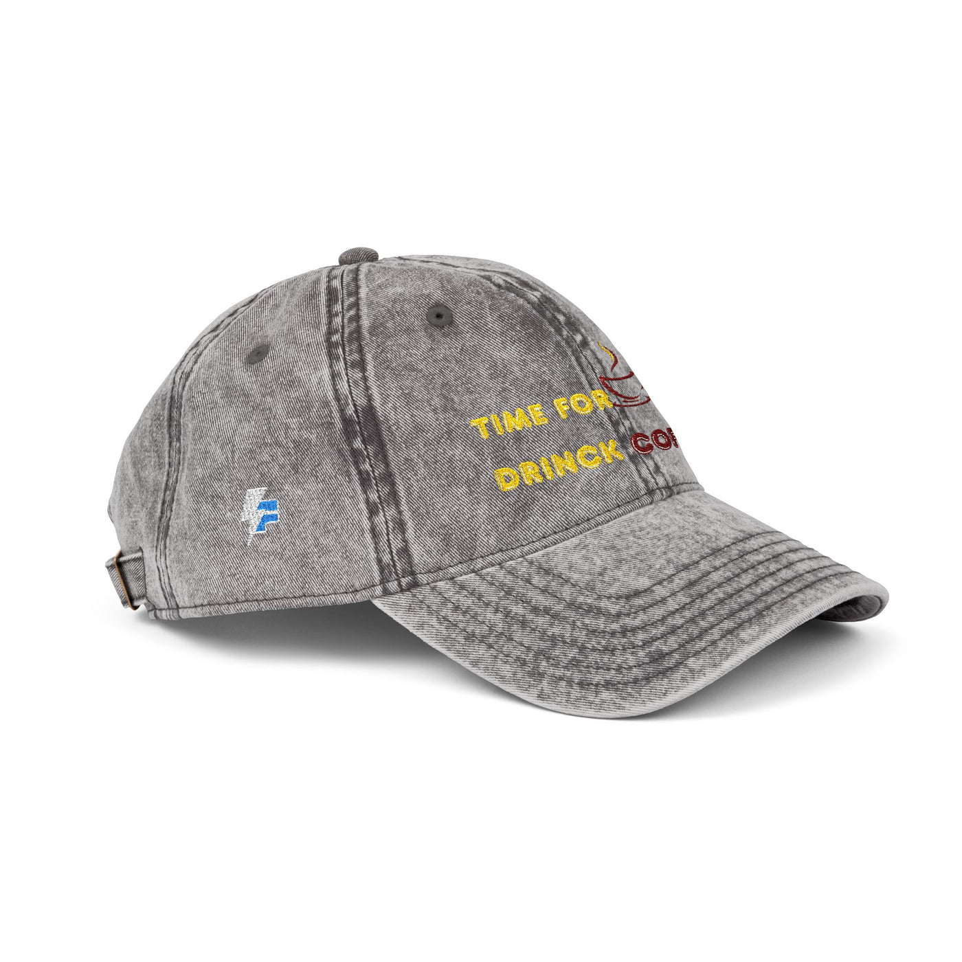 "It's Time to Drink Coffee" Printed cap - Funny Line Design for Coffee Lovers, Unisex Casual cap, Coffee Lover Gift, Classic Design Coffee Inspired Stylish Clothing