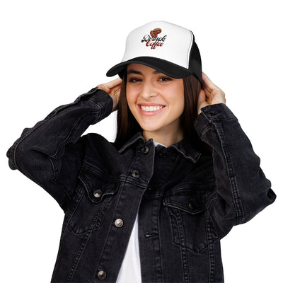 "It's Time to Drink Coffee" Printed cap - Funny Line Design for Coffee Lovers, Unisex Casual cap, Coffee Lover Gift, Classic Design Coffee Inspired Stylish Clothing