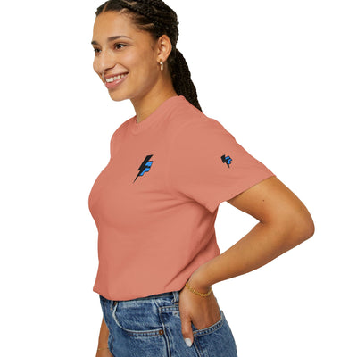 Dynamic Unisex Moisture Wicking Fyroz Bolt Tee – Bold Streetwear Lightning Logo Design, Fitness Shirt, Activewear, Graphic Tee, Sports Apparel, Gift for Athletes