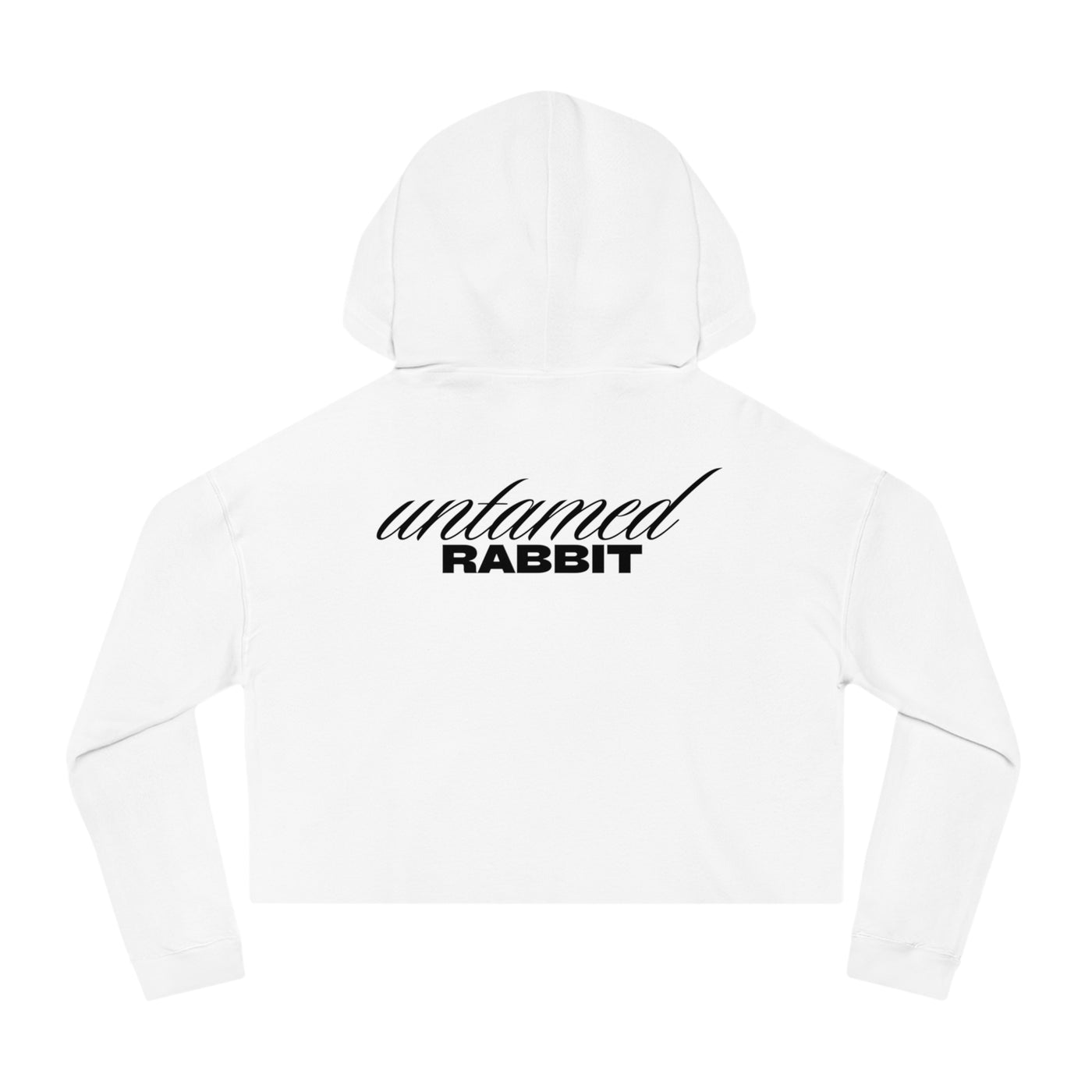 Cropped Hooded Sweatshirt with Playful Rabbit Design,Untamed Rabbit – Wild & Playful Bunny Aesthetic Design Animal Tee, Unisex Cartoon Shirt, Eco-Friendly Fashion, Gift for Nature Lovers, Boho Style Wear