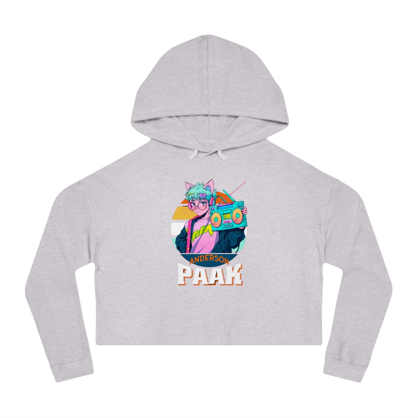 Music-Inspired Cropped Hoodie for Anderson .Paak Inspired Design – Funky Soul & Groove ArtFans, Casual Wear, Music Festival Outfit, Gift for Musicians, Punk Rock Style Hoodie